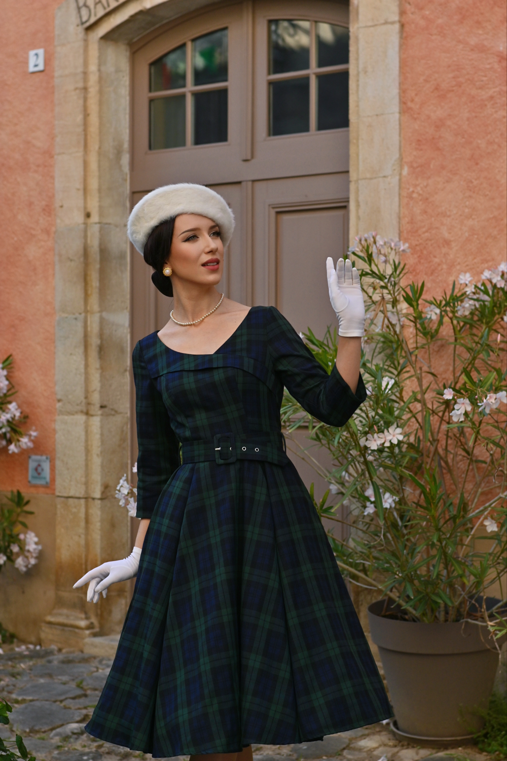 Isolde Tartan Swing Dress in Extended Sizing